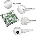 thumbnail image 6 of Acheng Palm Leaves with Lush Branches and Leaves Tropical Jungle Palm Leaves Short Plush Pillowcase Cover Set of 2 White, 6 of 7