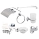 thumbnail image 1 of Soporte para cepillo de dientes y toallas, juego de accesorios para inodoro, herramientas de baño, montaje en pared, 6 uds. Valor inmejorable, 1 of 8