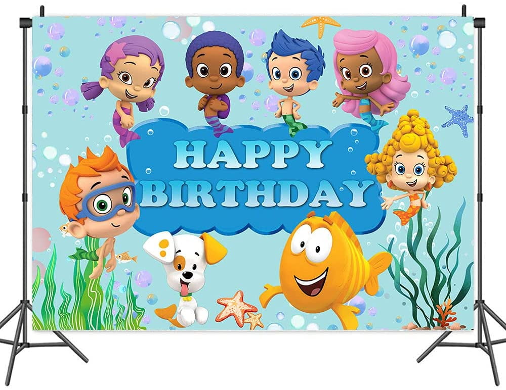 Bubble Guppies Birthday Decorations Bubble Guppies Backdrop Photography