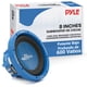 thumbnail image 1 of Bocina Subwoofer de 8" para Coche Pyle, 600 Watts de Potencia, Cono de Polipropileno Azul, Doble Bobina de Voz (DVC) de 4 Ohms, para Auto, Carro, Lancha y Casas Rodantes, Modelo PLBW84, 1 of 4
