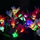thumbnail image 4 of Luces solares de jardín con forma de lirio para exteriores, 3 luces solares, decoración solar para jardín, patio, cerca, pasarela y cerca para fiestas., 4 of 5