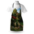 thumbnail image 4 of Nebraska Apron, Picture of a Gazebo at the Sunken Gardens in Lincoln City Blooming Green Nature, Unisex Kitchen Bib with Adjustable Neck for Cooking Gardening, Adult Size, Multicolor, by Ambesonne, 4 of 4