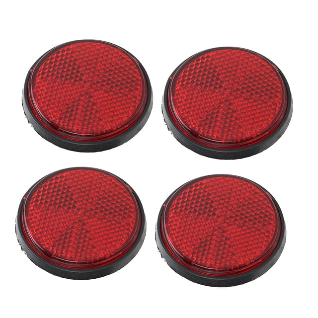 Reflector de Advertencia de Seguridad, Reflectores Circulares de Bicicleta 2 Pulgadas de PlásTiCo A Prueba de Desvanecimento Rojo Para Botes para semi camiones