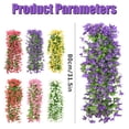 thumbnail image 3 of Artificial Fake Hanging Flowers Plants for Outdoor Spring Summer Decoration, 1PCS Faux Silk UV Resistant Look Real Trailing Vines for Outside Home Planter Porch Patio(Purple), 3 of 9