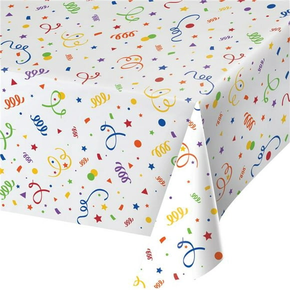 Creative Converting 346630 54 x 108 in. Confetti Table Cloth - 6 Count