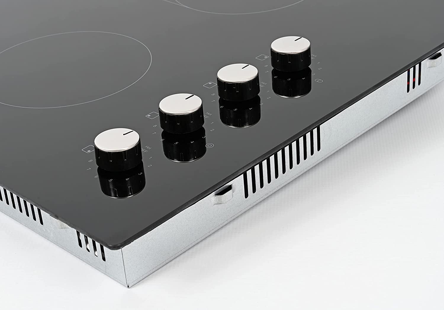 K&H German Designed 4 Burner 30 Inch Built-in Electric Stove Top Radiant Ceramic Kitchen Cooktop Knob Control 240V 7200W CE30-7206K