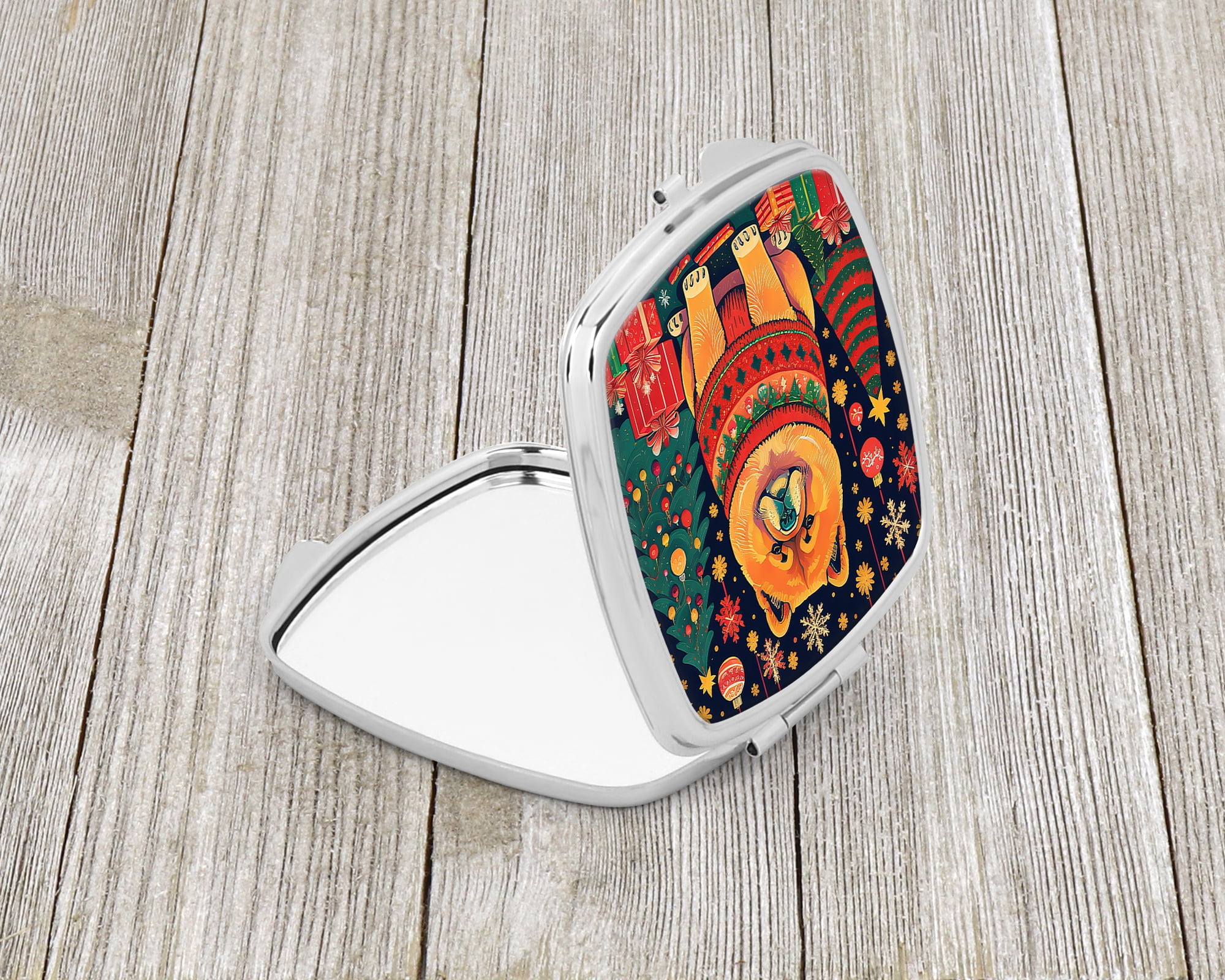 Chow Chow Christmas Compact Mirror 2.75 in x 3 in