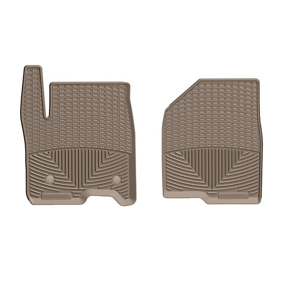 WeatherTech All-Weather Floor Mats compatible with W489TN - 1st Row (Driver & Passenger), Tan
