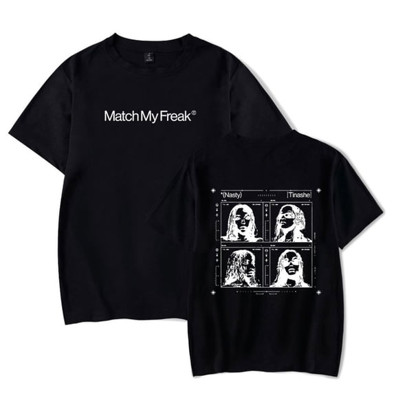 Tinashe Match My Freak Merch Short Sleeve T-shirt Unisex Fashion Crew Neck Top