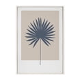 thumbnail image 3 of Kate and Laurel Sylvie Muted Tan and Blue Colorblock Botanical Palm Framed Canvas Wall Art by The Creative Bunch Studio, 23x33 White, Simple Modern Botanical Wall Decor Art, 3 of 7