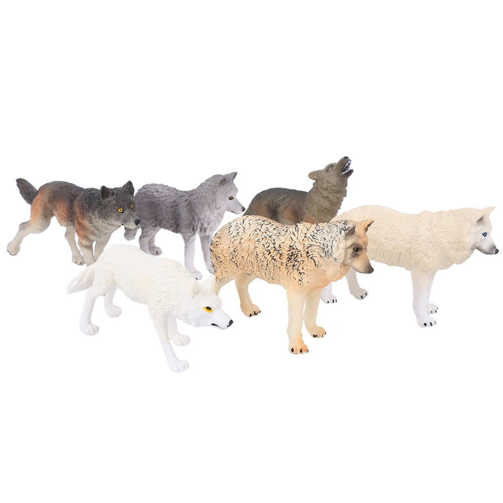 Tbest Animal Toys Wolf Figurines, Kids Collection For Preschol