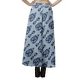 thumbnail image 6 of Moomaya Printed High Low Crop Top Kurti Palazzo Set Ethnic Indian Clothing Set For Womens, 6 of 9