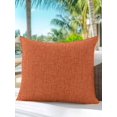 thumbnail image 6 of Outdoor Pillows Waterproof, Burnt Orange Bedding Throw Pillows with Insert for Couch Sofa Bed, Rustic Farmhouse Solid Color Fall 16x16 Inch Pillowcases Decorative Camping Patio Pillow Set of 1, 6 of 8