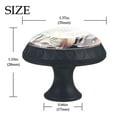thumbnail image 4 of 4 Pcs Abstract Rhinoceros Knobs for Kitchen Cabinet Cupboard Dresser Bookcase Drawer Pulls Handles Round Home Decor, 4 of 8