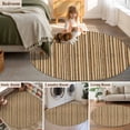 thumbnail image 5 of Round Rug 4Ft Washable Non-Slip, Country Farmhouse Circle Area Rugs for Living Room Bedroom, Vintage Plants Lines Pattern Brown Indoor Floor Mats Carpet Runner for Home Decor Aesthetic, 5 of 8
