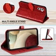 thumbnail image 6 of Compatible with Samsung Galaxy A15 5G Wallet Case Women Leather Flip Phone Case with Wrist Strap Magnetic Adjustable Stand Protective Case for Samsung Galaxy A15 5G Life Tree Red, 6 of 7