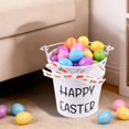 thumbnail image 4 of Cubo de huevos de Pascua con huevos Decoración liviana, Cubo de recolección Decoración para Lazo estampado blanco, 4 of 8