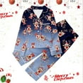 thumbnail image 2 of Girls Floral Print Long Sleeve Pajama Set Soft Comfortable Sleepwear Top and Pants Two Piece Outfit for Kids, 2 of 4