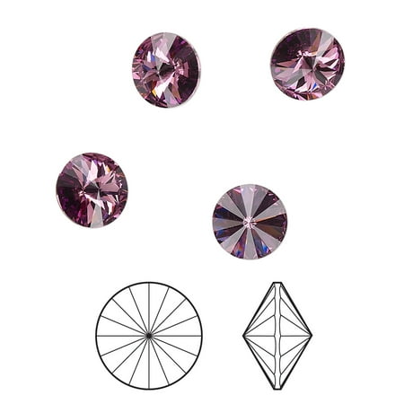 

1pk-Chaton Crystal Passions® iris foil back 8.16-8.41mm faceted rivoli (1122) SS39. Sold per pkg of 8.