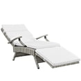 thumbnail image 4 of Envisage Chaise Outdoor Patio Wicker Rattan Lounge ChairLight Gray White, 4 of 9