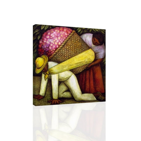Diego Rivera Paintings Flower Carrier - CANVAS OR PRINT WALL ART
