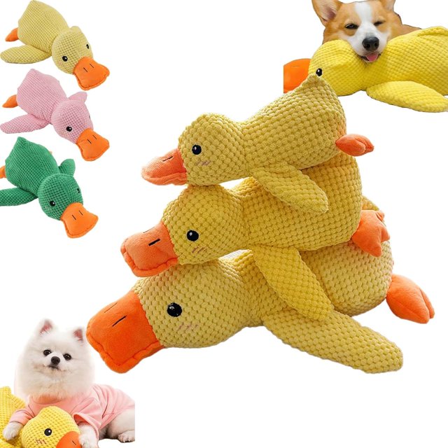 Calming Duck Dog Toy,Yellow Duck Dog Toy,Calming Duck Dog Toy Bright Yellow,The Mellow Dog Calming Duck Dog Toy,Emotional Support Duck for Dogs,Calming Duck for Dogs