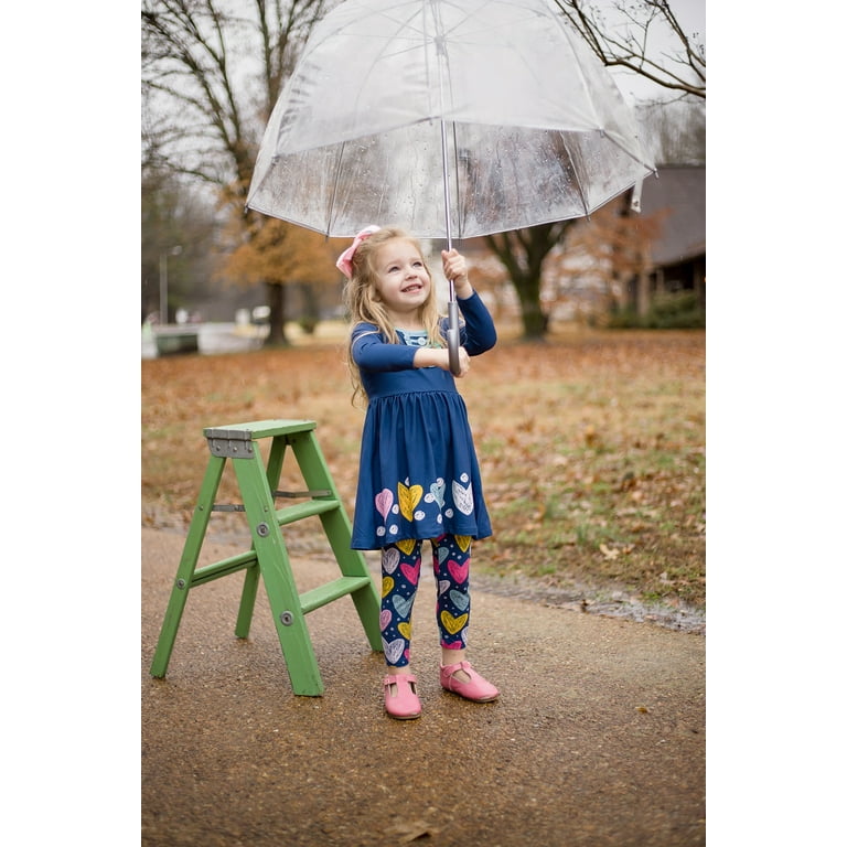 Millie Loves Lily Girls Dusty Navy Hearts Button-Accent A-Line Dress & Leggings Set, Big Girls, Size 4 (2-pcs), Girl's, Blue Millie Loves Lily Girls Dusty Navy Hearts Button-Accent A-Line Dress & Leggings Set, Big Girls, Size 4 (2-pcs), Girl's, Blue