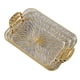 thumbnail image 4 of Bandeja de servicio de 3 piezas con asas, bandeja rectangular para servir, mueble de baño claro y dorado, 4 of 9