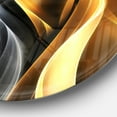 thumbnail image 3 of Designart - Art Mural en Métal Cercle Abstrait Lumière Marron Blanc, 3 of 4