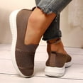 thumbnail image 5 of FRSASU Loafers for Women Comfort Slip On Walking Shoes Knit Dressy Comfortable Business Casual Work Flats Brown, 5 of 7