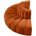 thumbnail image 6 of Meridian Furniture Arc Cognac Velvet Modular Sectional, 6 of 7