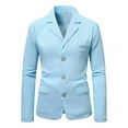 thumbnail image 1 of toraway Men Suits Brown Men Casual Fashion Solid Color Three Button Suit XXXL, 1 of 3