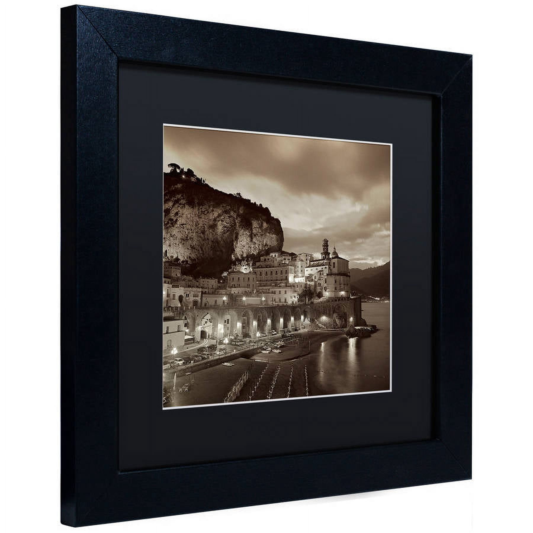 Trademark Fine Art "Atrani I" Canvas Art by Alan Blaustein, Black Matte, Black Frame