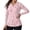 Pink Ribbon Heart Star, variant on Xoenoiee Pink Ribbon Heart Star Print Women's V-Neck Polo Shirts Breast Cancer Awareness Long Sleeve Sun Protection Quick Dry Golf Polos Collared Shirt Summer Top Activewear Golf Outfits, XS