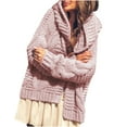 thumbnail image 2 of Cardigan Long à Capuche pour Femmes, Cardigans Surdimensionnés d'Automne 2025, Mode Ndbuld, Chandail à Manches Longues pour Femmes, Cardigan en Tricot Décontracté à Capuche jusqu'à 65 % de Réduction Rose S, 2 of 9