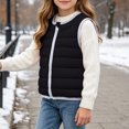 thumbnail image 2 of YUANxueke Kids Packable Lightweight Puffer Vest Quilted Padded Sleeveless Jacket Zip Up Fashion Warm Outwear Coat, 2 of 7