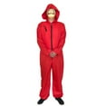thumbnail image 1 of ITFABS Combinaison Rouge Argent Combinaison Short Masque à Capuche Halloween Cosplay Costume, 1 of 4