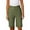 Army Green, variant on Womens Dress Shorts High Waist Work Twill Shorts with Pocket Straight Leg Casual Office Business Bermuda Short Pink, S