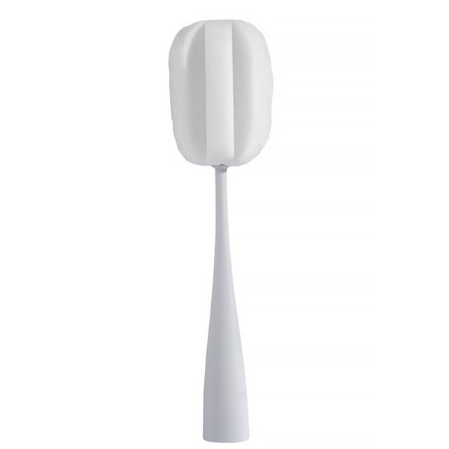 Wosthever Cepillo para biberón de mango largo, esponja extraíble, botella de agua, cepillos para vasos de vidrio, herramienta de limpieza Gris