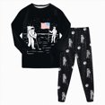 thumbnail image 3 of xaweyi Toddler Boys Cute Cartoon Dinosaur Printed 2 Piece Long Sleeve Outfit Stylish Soft Home Pajamas Size 2-3 Years, 3 of 9