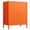 Orange-1, variant on Small 2 Transparent Door Metal Storage Side Buffet Cabinet for Bed Room,Living Room,Entryway,Hallway,Home,Hotel,Office,Garage,Kitchen,1 Removable Shelf