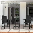 thumbnail image 4 of Dycanpo 25.6'' Tall Adirondack Chair with Cup Holder,Outdoor Bar Stools set of 4,HDPS-Black, 4 of 7