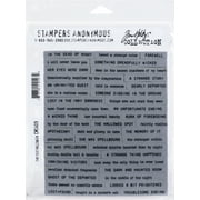 Tim Holtz Cling Stamps 7"X8.5"-Tiny Text Halloween