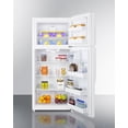 thumbnail image 3 of 30" Wide Top Freezer Refrigerator, White, RHD, 3 of 6