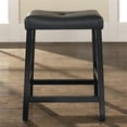 thumbnail image 5 of UPHOLSTERED SADDLE SEAT BAR STOOL IN BLACK FINISH WITH 24 INCH SEAT HEIGHT. (SET OF TWO), 5 of 7