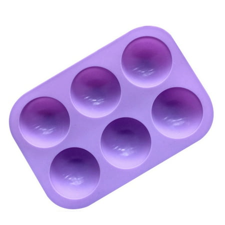 

Clearance!6 Holes Molds Semi Sphere Mold Silicone Bakeware Baking Mold for Chocolate Cake Jelly Pudding Dome Mousse