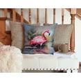 thumbnail image 3 of Flamingo Throw Pillow 14 in x 14 in, 3 of 5