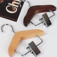 thumbnail image 2 of opvise Mini Clothes Hanger Premium Wood Baby Clothes Hanger with Non-Slip Clips Practical Pet Clothes Hook for Home Black, 2 of 8