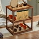 thumbnail image 5 of Desktop Shelf Multi Layer Water Cup Cosmetic Small Storage Rack Office Desk Workstation Organizing Layered Display ShelfProduct Description: Feature: Quantity: 1Pcs Colour: Coffee Material: wood, 5 of 6