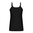 thumbnail image 5 of Women's Shapewear Cami Tank Tops, Plus Size Shapewear Tank, Long Length Tank Tops for Lady, Back-Smoothing Shapewear Camisole for Women High Neck Workout Tank Tops Black 3XL, 5 of 6